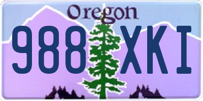 OR license plate 988XKI