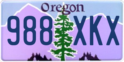 OR license plate 988XKX