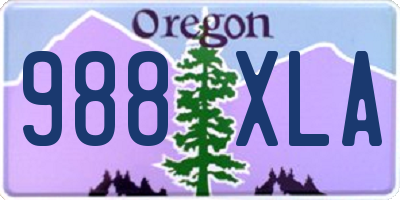 OR license plate 988XLA