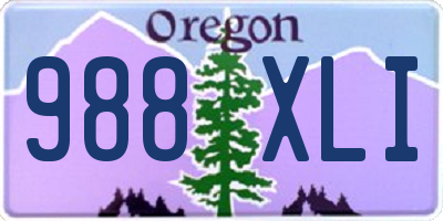 OR license plate 988XLI