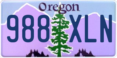 OR license plate 988XLN
