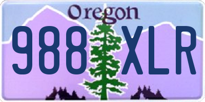 OR license plate 988XLR