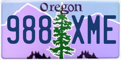OR license plate 988XME