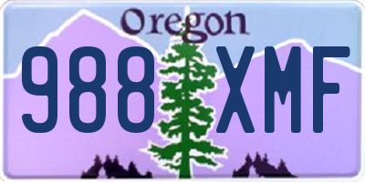 OR license plate 988XMF