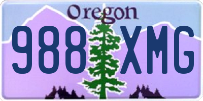 OR license plate 988XMG