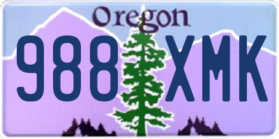 OR license plate 988XMK