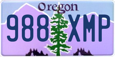 OR license plate 988XMP