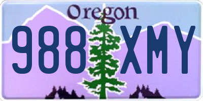 OR license plate 988XMY