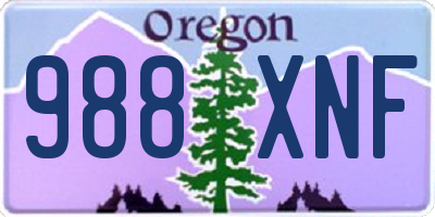 OR license plate 988XNF