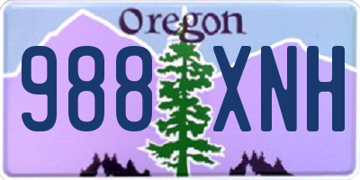 OR license plate 988XNH