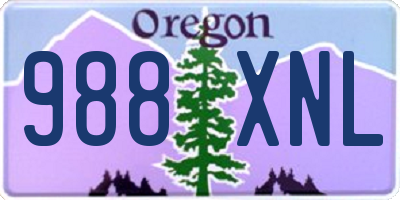 OR license plate 988XNL