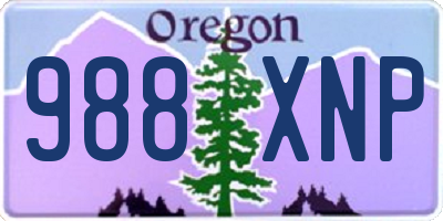 OR license plate 988XNP