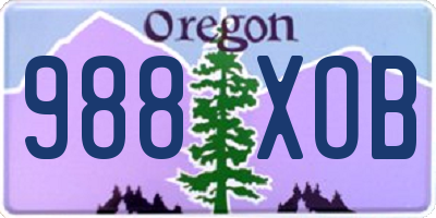 OR license plate 988XOB