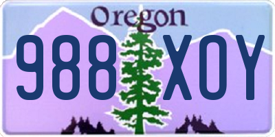 OR license plate 988XOY