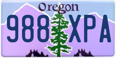 OR license plate 988XPA