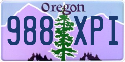 OR license plate 988XPI