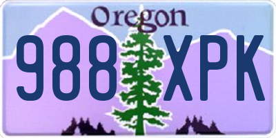 OR license plate 988XPK