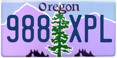 OR license plate 988XPL