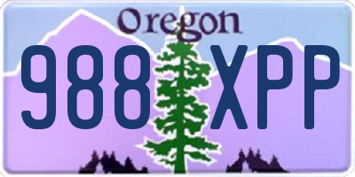 OR license plate 988XPP