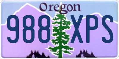OR license plate 988XPS