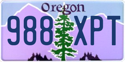 OR license plate 988XPT