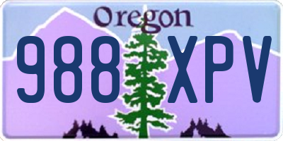 OR license plate 988XPV