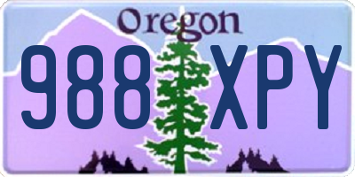 OR license plate 988XPY