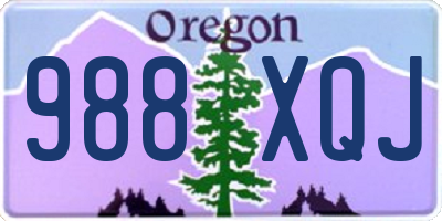 OR license plate 988XQJ