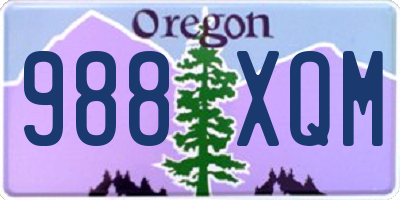 OR license plate 988XQM