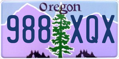 OR license plate 988XQX