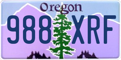 OR license plate 988XRF