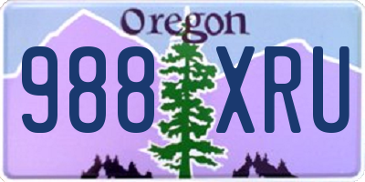 OR license plate 988XRU