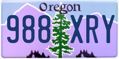 OR license plate 988XRY