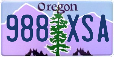 OR license plate 988XSA