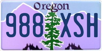 OR license plate 988XSH