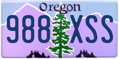 OR license plate 988XSS