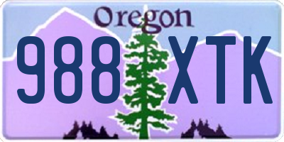 OR license plate 988XTK