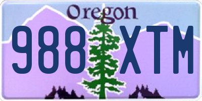 OR license plate 988XTM