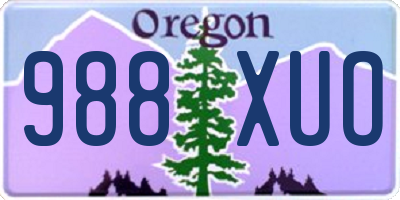 OR license plate 988XUO