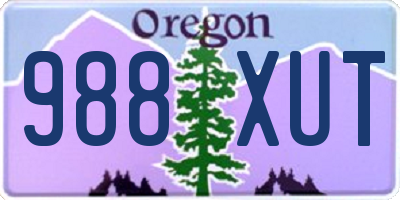 OR license plate 988XUT