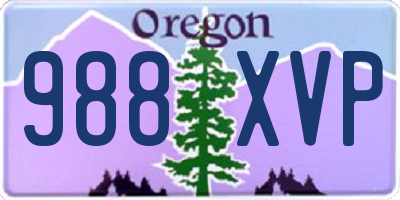 OR license plate 988XVP