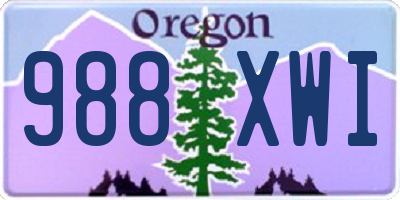 OR license plate 988XWI