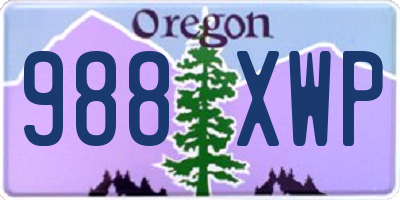 OR license plate 988XWP