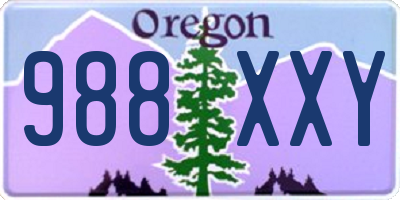 OR license plate 988XXY