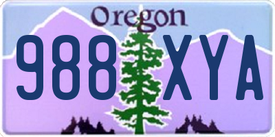 OR license plate 988XYA
