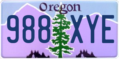 OR license plate 988XYE