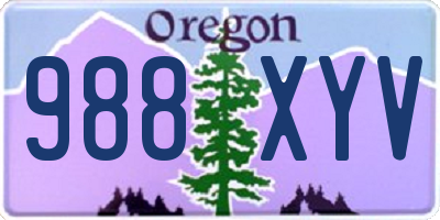 OR license plate 988XYV