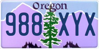 OR license plate 988XYX