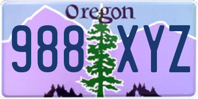 OR license plate 988XYZ