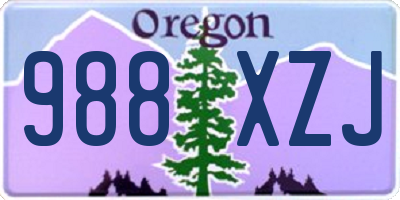 OR license plate 988XZJ